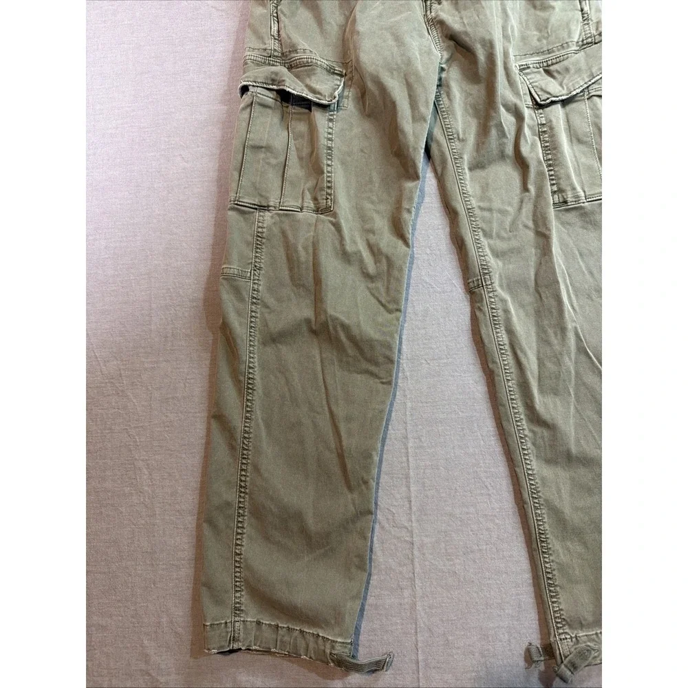 American Eagle Pants Mens 28x30 Slim Lived In Cargo Green Chino Flex Twill